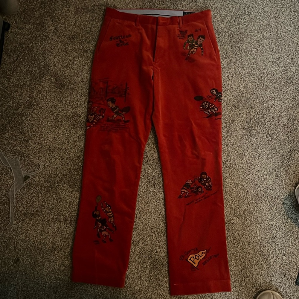 Corduroy polo rugby pants